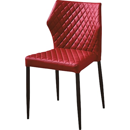 Four Pack Dining Chairs with Tufted Leatherette