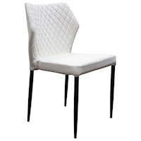 Four Pack Dining Chairs with Tufted Leatherette