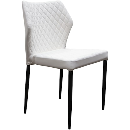 Four Pack Dining Chairs with Tufted Leatherette