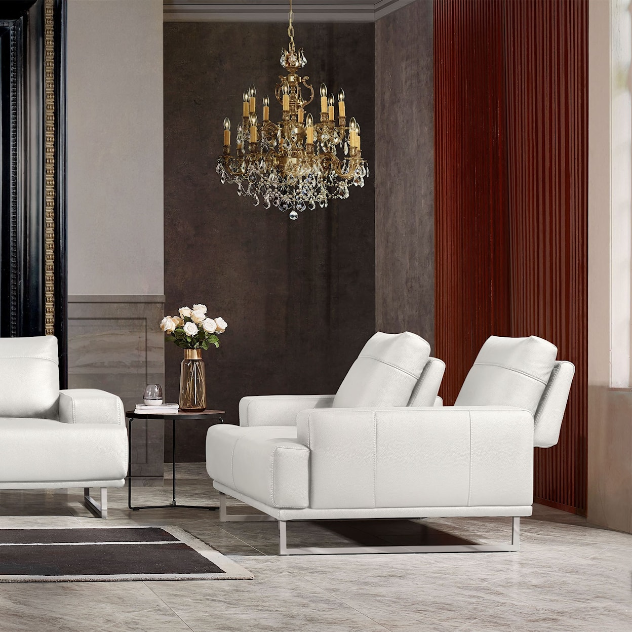 Diamond Sofa Furniture Russo Loveseat with Adjustable Seat Backs