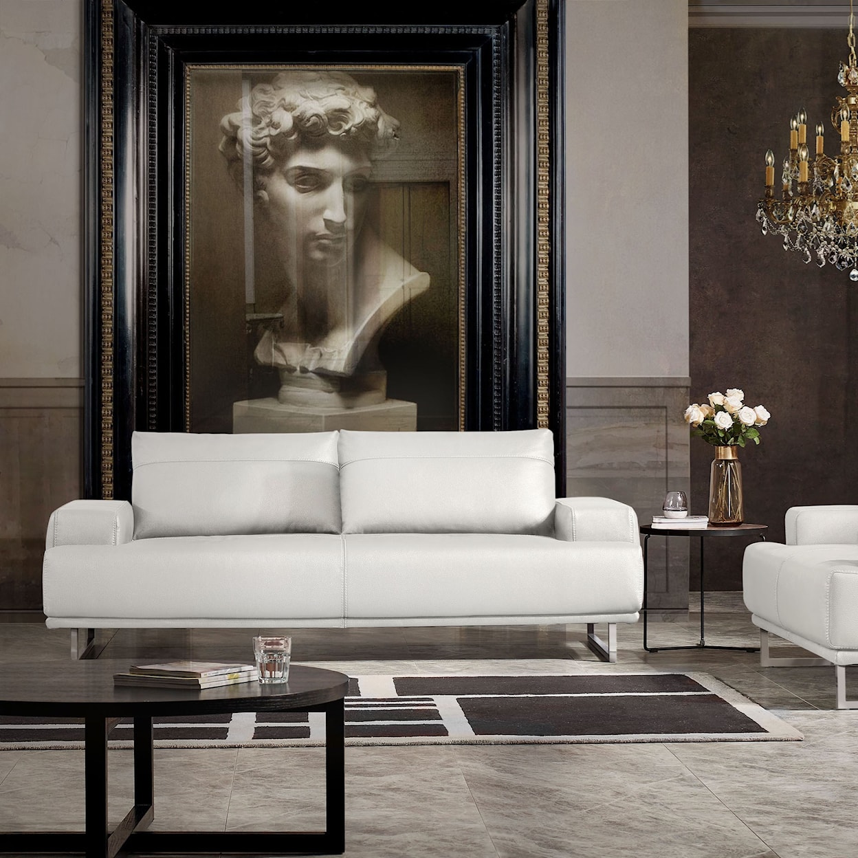 Diamond Sofa Furniture Russo Sofa with Adjustable Seat Backs