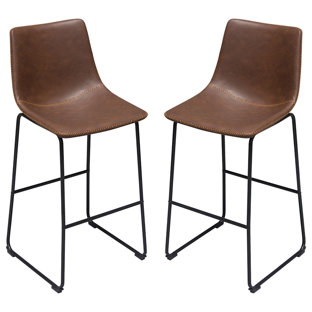 Diamond Sofa Furniture Theo 2-Pack Barstools 