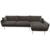 Diamond Sofa Furniture Vantage Sectional with Brushed Metal Legs 