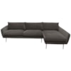 Diamond Sofa Furniture Vantage Sectional with Brushed Metal Legs 