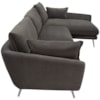 Diamond Sofa Furniture Vantage Sectional with Brushed Metal Legs 