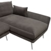 Diamond Sofa Furniture Vantage Sectional with Brushed Metal Legs 