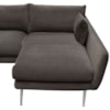 Diamond Sofa Furniture Vantage Sectional with Brushed Metal Legs 