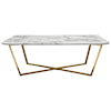 Diamond Sofa Furniture Vida Rectangle Cocktail Table with Faux Marble