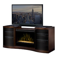 Media Console Cabinet with 33 Inch Electric Firebox