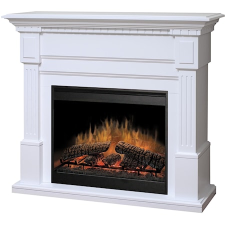 Essex White Electric Fireplace