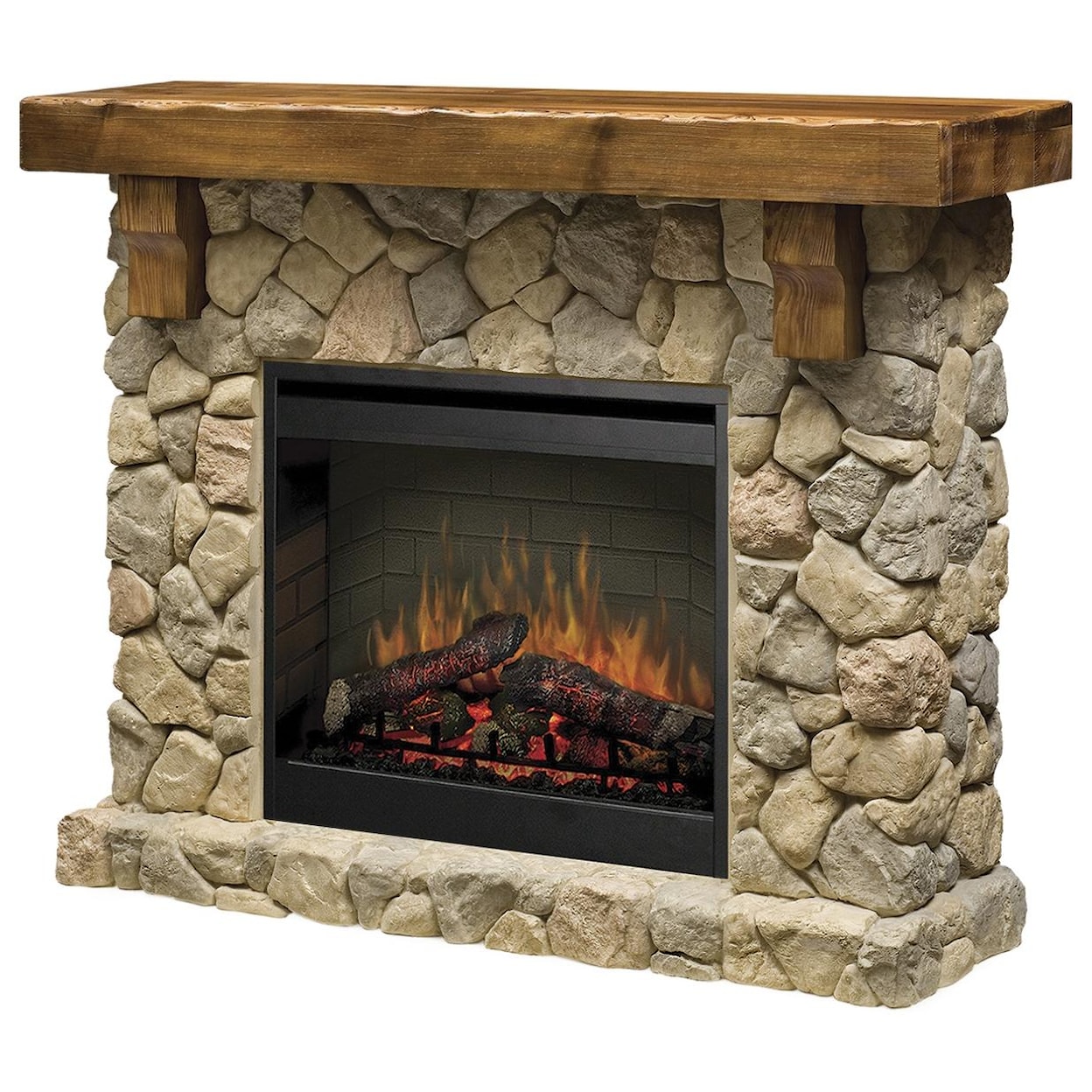 Dimplex Flat-Wall Fireplaces Fieldstone Flat-Wall Fireplace