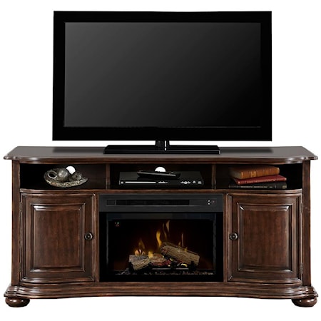 Media Console with Electric Firebox