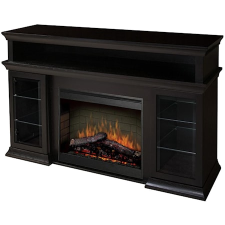 Bennett Media Console Fireplace with Logs