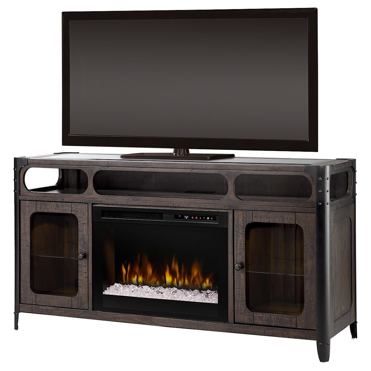 Dimplex Paige Dimplex Glass Top Media Console Fireplace