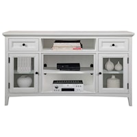 Farmhouse Media Console with 2 Glass Doors