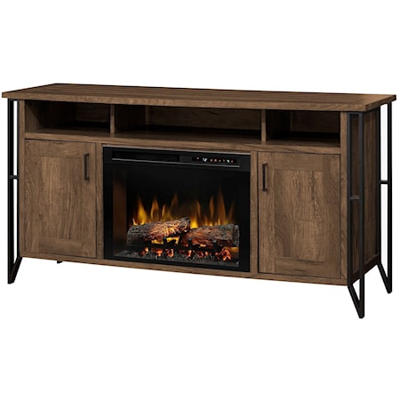 64" Media Console Fireplace