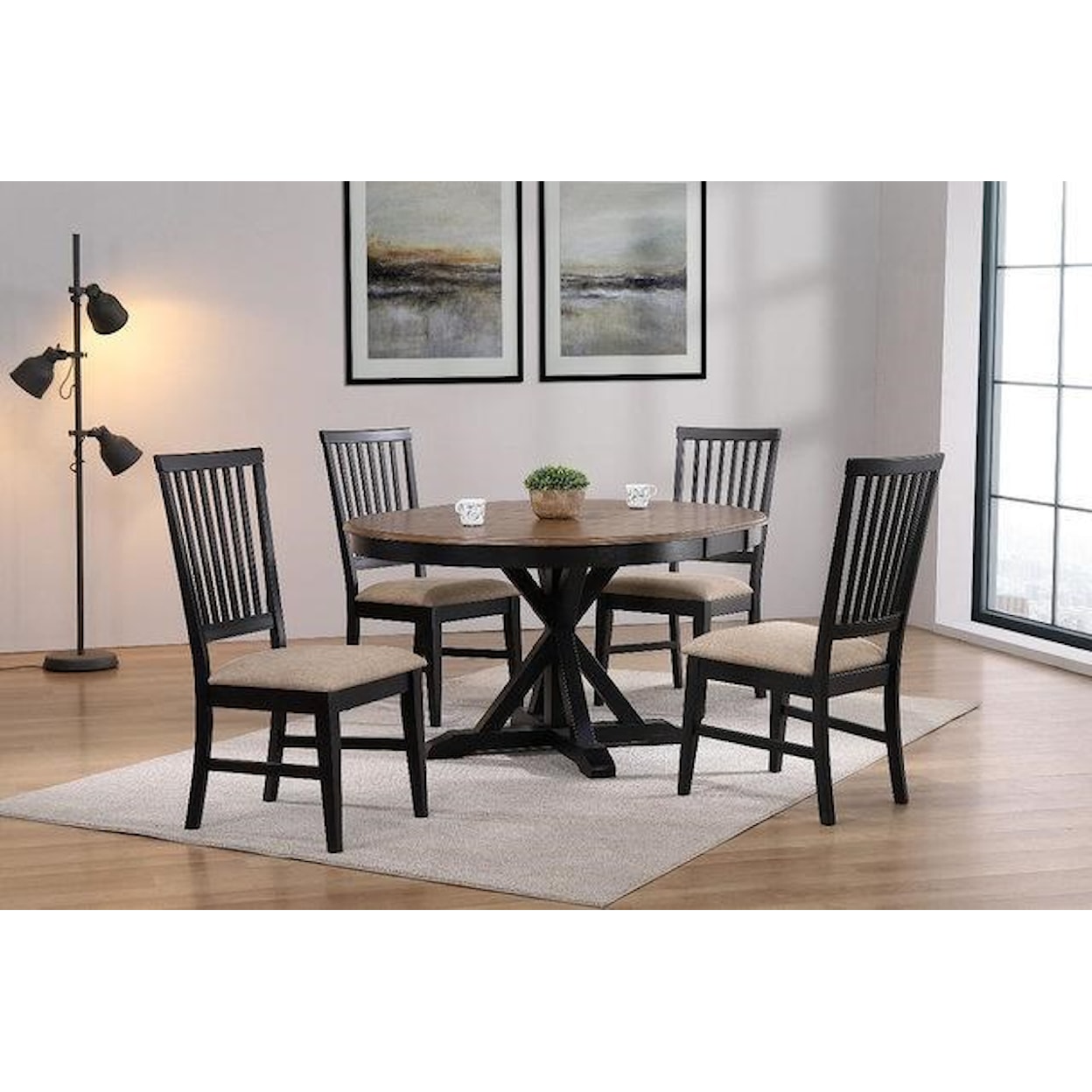 Donald Choi Canada Barrie Black Finish Black Barrie Dining Table