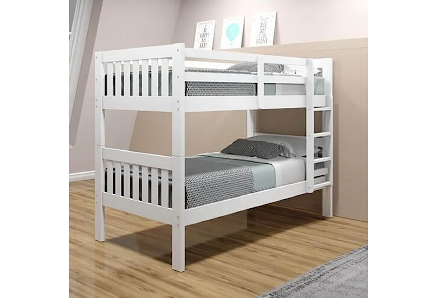 101 Twin Over Twin Bunkbed by Donco Trading Co at Johnny Janosik