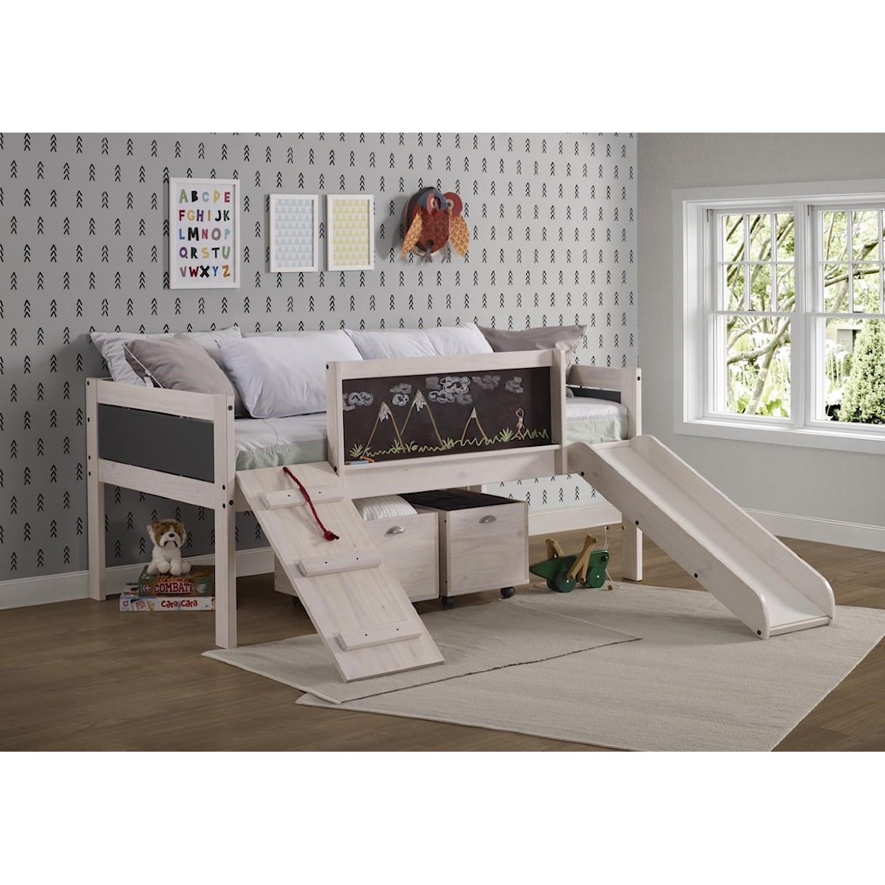 Donco Trading Co Loft Beds Twin Art Junior Low Loft Bed