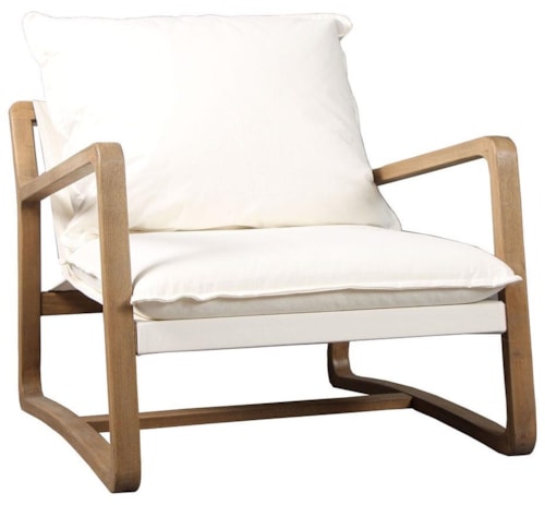 Gabe Occasional Chair in Off White