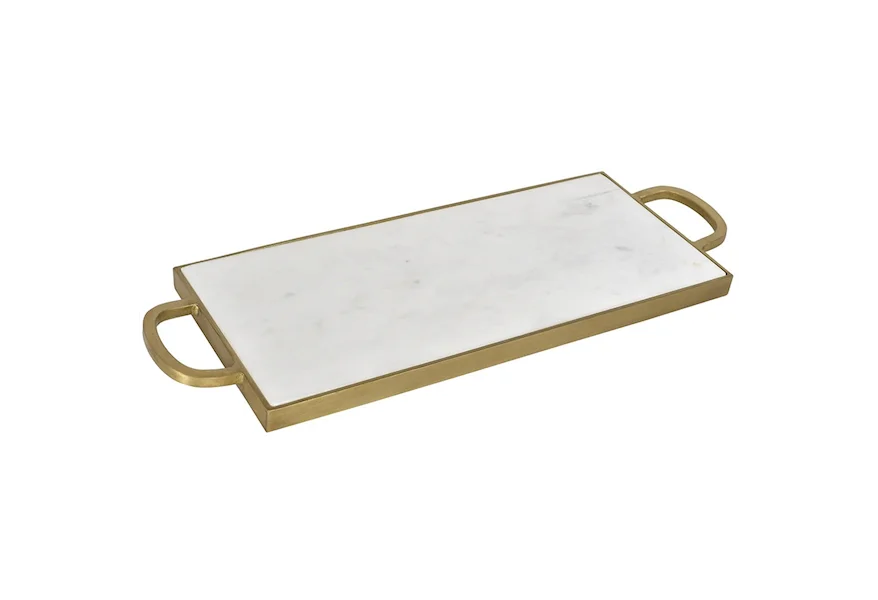 Accessories Marble Tray by Dovetail Furniture at Jacksonville Furniture Mart