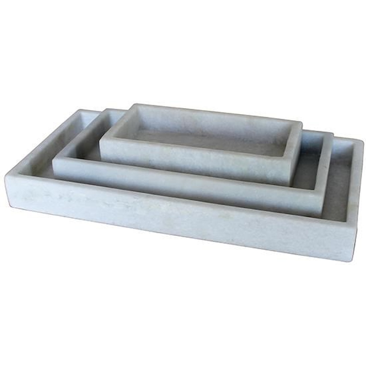 Dovetail Furniture Accessories White Marble Trays