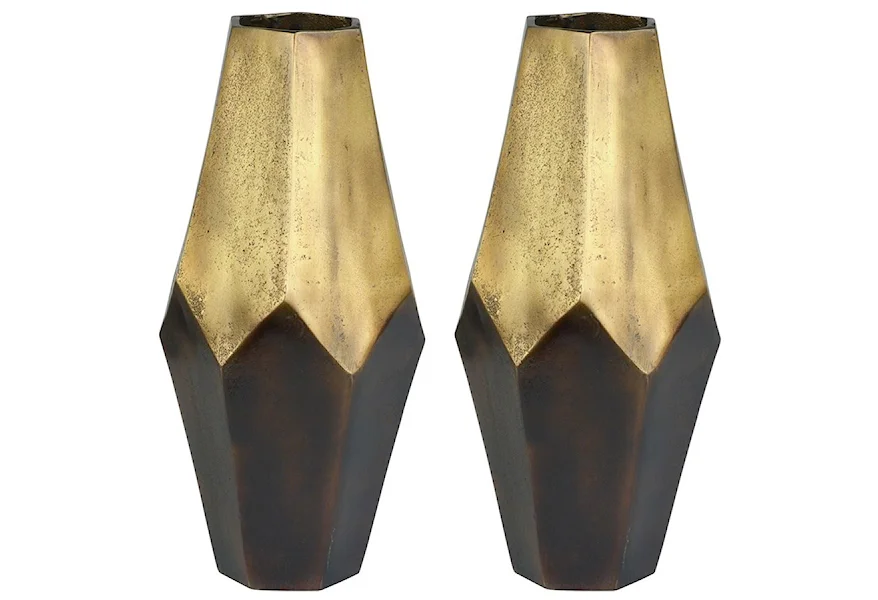Accessories Vase Set of 2 by Dovetail Furniture at Weinberger's Furniture