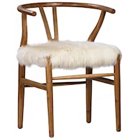 Accent Chair with Goat Skin Seat