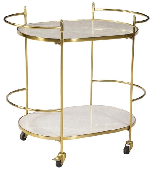 Chapman Bar Cart in Brass