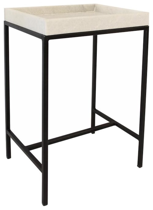 Vargo Side Table in White