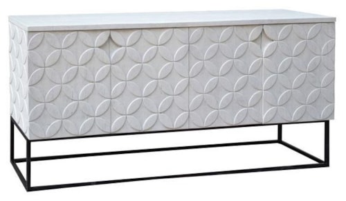 Whitewash Mango Wood Sideboard