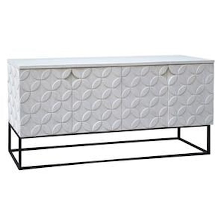 Whitewash Mango Wood Sideboard
