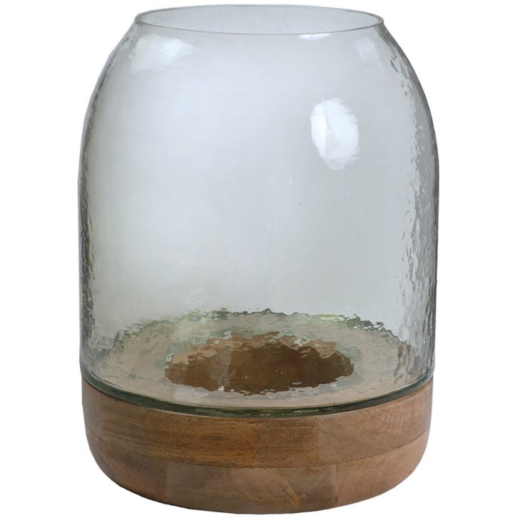 Dovetail Furniture Ceramic and Glass Accessories Hurrican Wooden Base