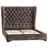 Clinton Tufted Velvet Queen Bed