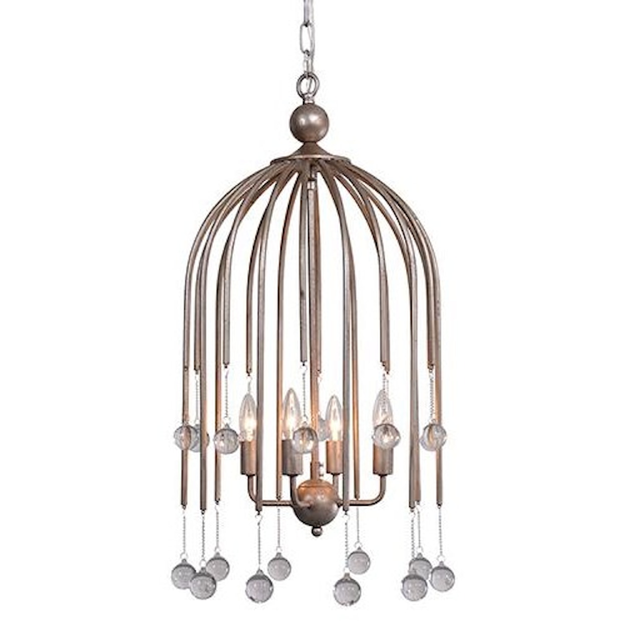 Dovetail Furniture Lamps and Lighting Brassard Chandelier