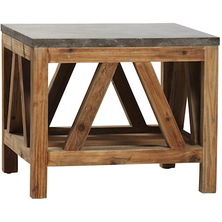 Dagny End Table with Reclaimed Wood