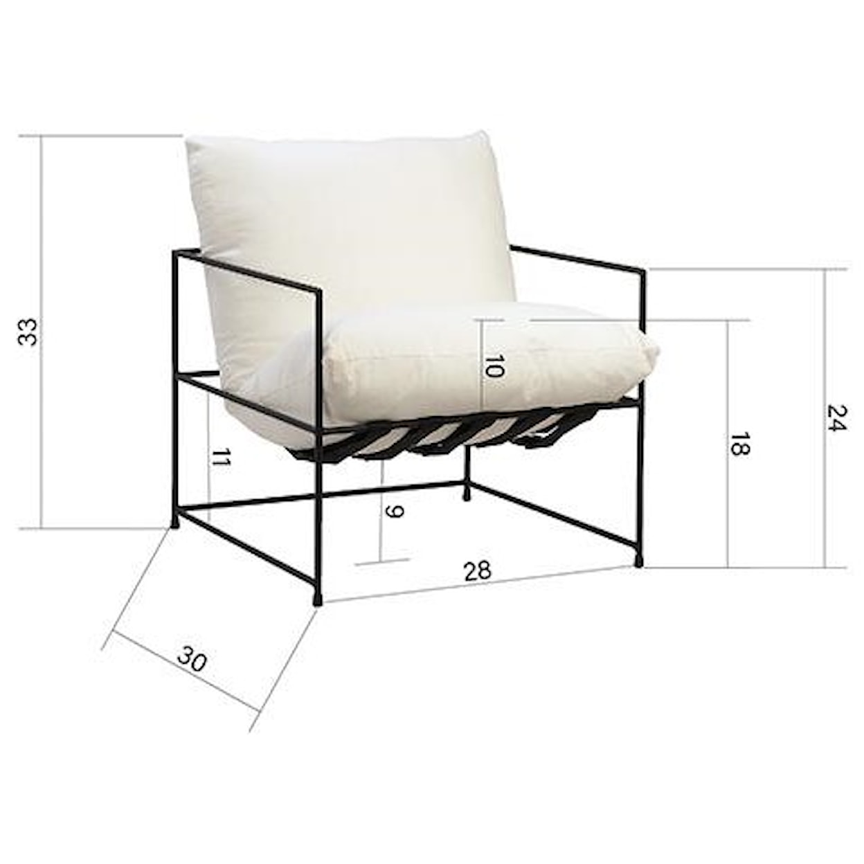 Dovetail Furniture Occasional Chairs Inska Occasional Chair