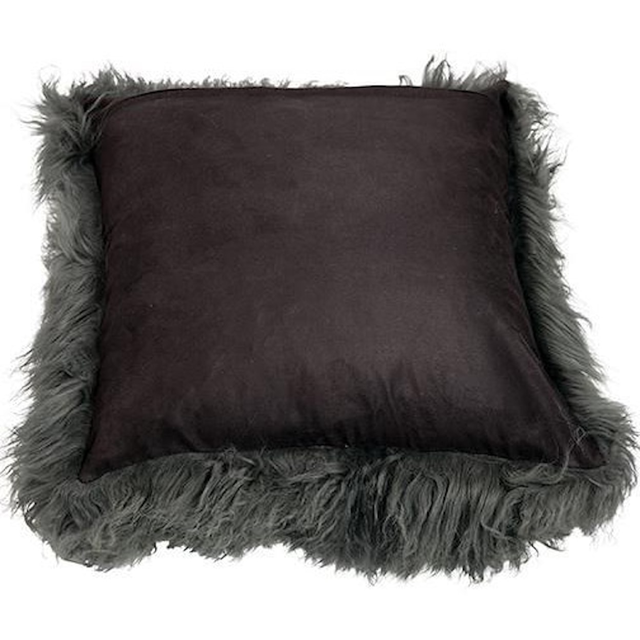 Dovetail Furniture Pillows & Poufs Fur Pillow Grey