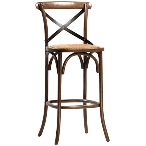 Portebello Bar Stool with Steel X Back
