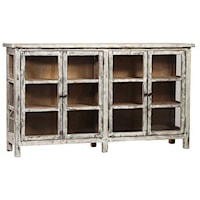 Shannon Glass Sideboard Light Grey