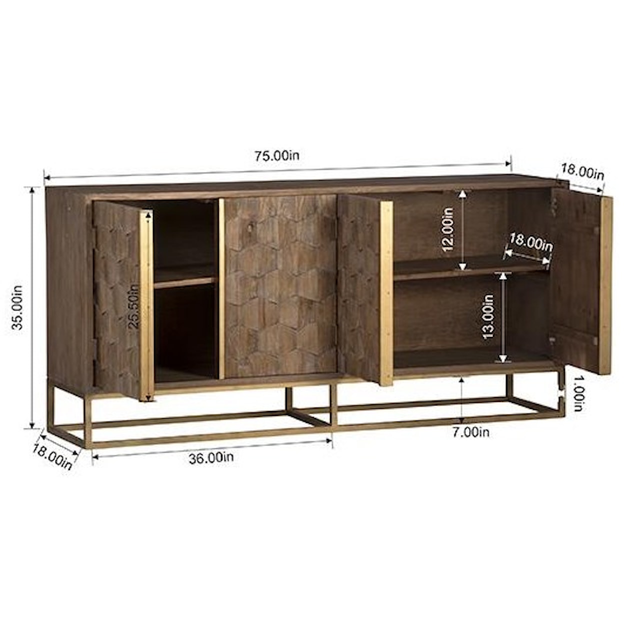 Dovetail Furniture Sideboards/Buffets Trento Sideboard