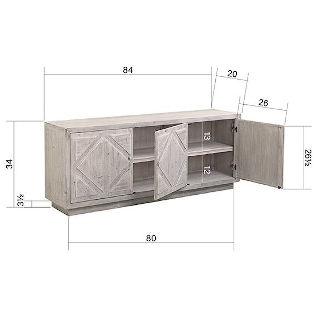 Dovetail Furniture Sideboards/Buffets Mallow Sideboard