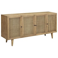Mondale Reclaimed Pine and Rattan Sideboard