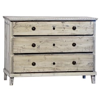 Soren Three Drawer Dresser with Distressed Finish