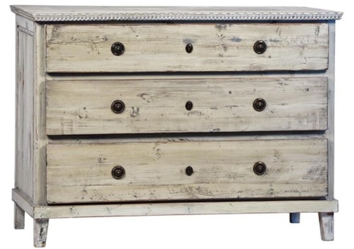 Soren Three Drawer Dresser with Distressed Finish