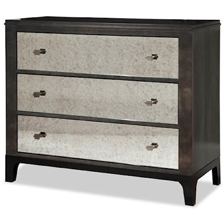 Bachelor's Chest with Mirrored Drawer Fronts