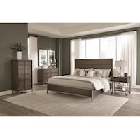 Contemporary Queen Low Profile Panel Bed