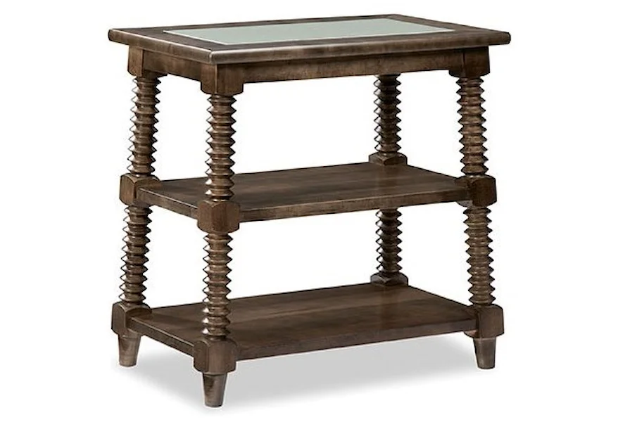 Solid Accents - Dundy Large End Table with Glass Top by Durham at Stoney Creek Furniture 