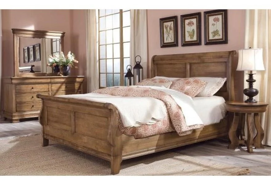 Vineyard Creek  King Size Low Sleigh Bed  by Durham at Stoney Creek Furniture 