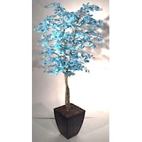 6' Blue Olive Tree In Metal Planter